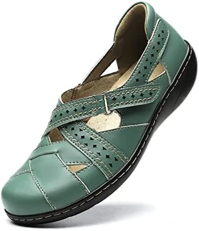 terrikat womens casual green loafers cute slip on comfort walking flats leather driving moccasins fashion closed toe boat shoes 65 m us 1308 lv65